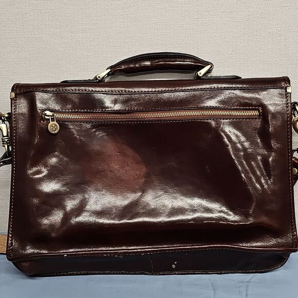 TIME RESISTANCE LEATHER BRIEFCASE BFPM-07-070 - Picture 3 of 13
